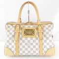 Louis Vuitton Usedlouis Berkeley Handbag Damier Azur Canvas Leather