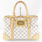Louis Vuitton Usedlouis Berkeley Handbag Damier Azur Canvas Leather