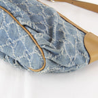 Gucci GG Denim One Handbag Pouch Canvas — view 5