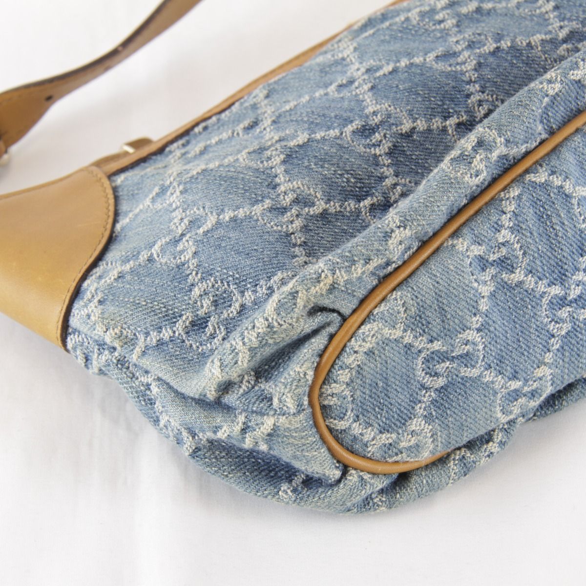 Gucci GG Denim One Handbag Pouch Canvas — view 6