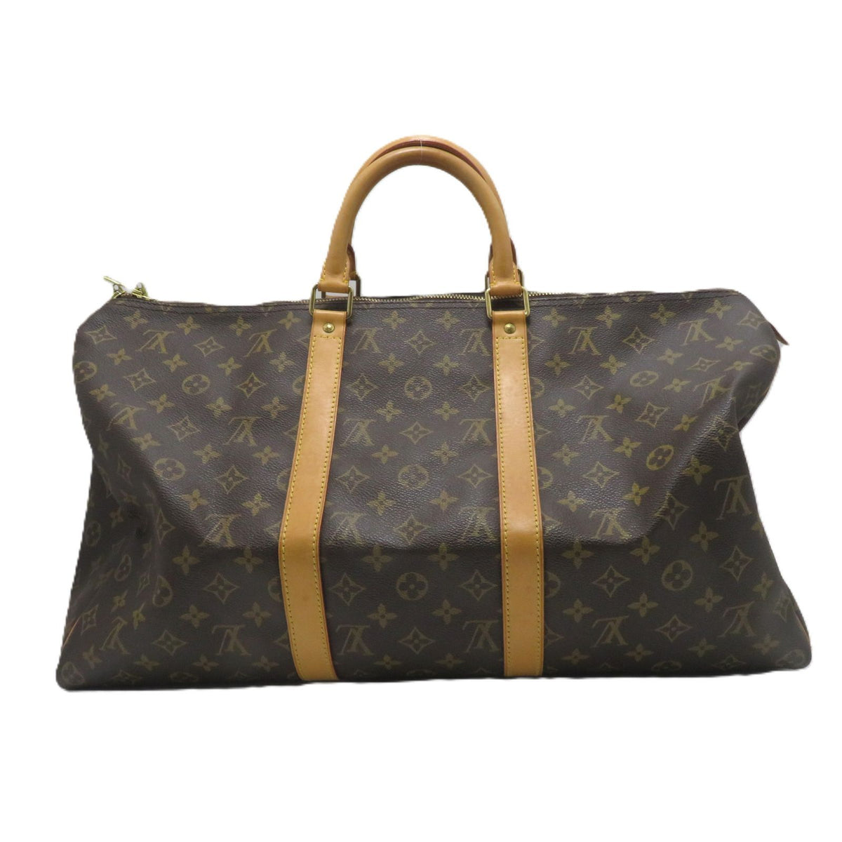 Louis Vuitton Keepall 50 Monogram Boston Bag Canvas Brown — view 3