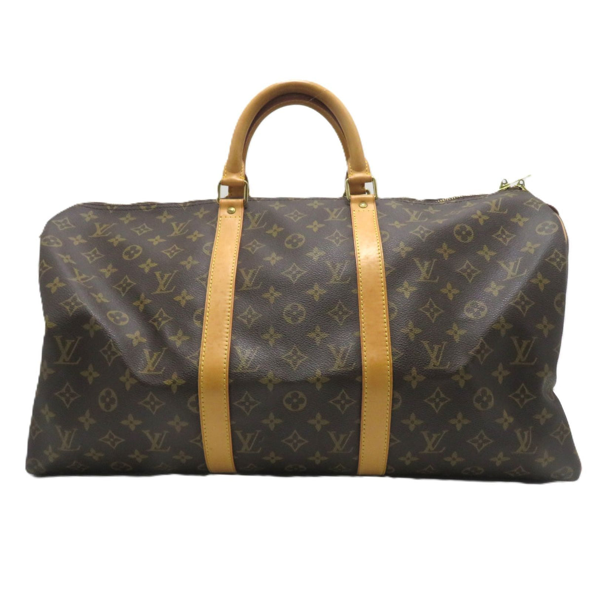 Louis Vuitton Keepall 50 Monogram Boston Bag Canvas Brown