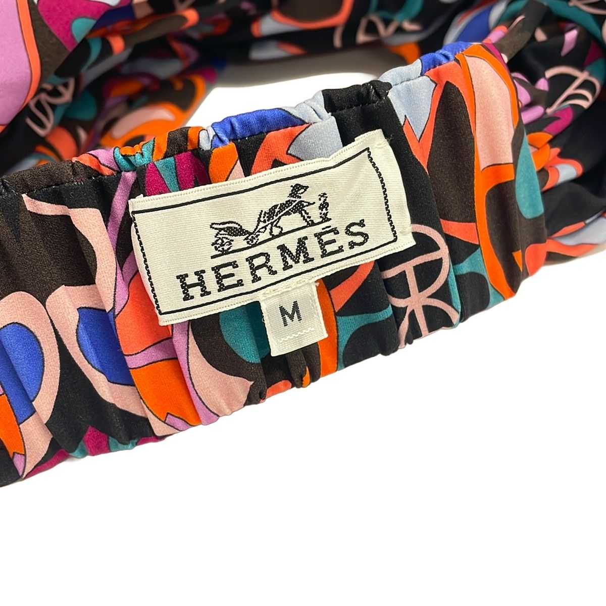 Hermes Black Orange M Headband — view 4