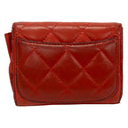 Chanel Coin Purse Quilted Red Lambskin — view 2