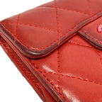 Chanel Coin Purse Quilted Red Lambskin — view 5