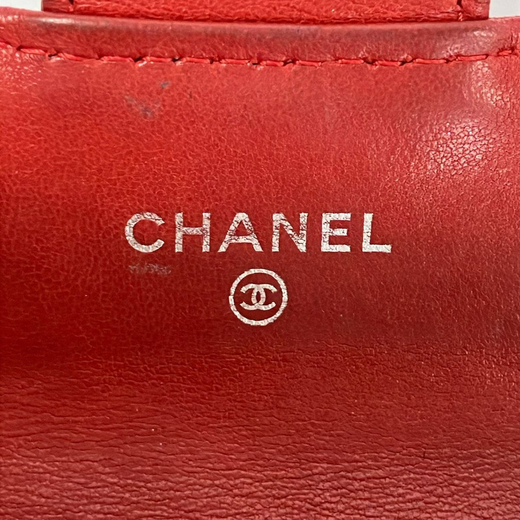 Chanel Coin Purse Quilted Red Lambskin — view 4