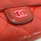 Chanel Coin Purse Quilted Red Lambskin — view 7