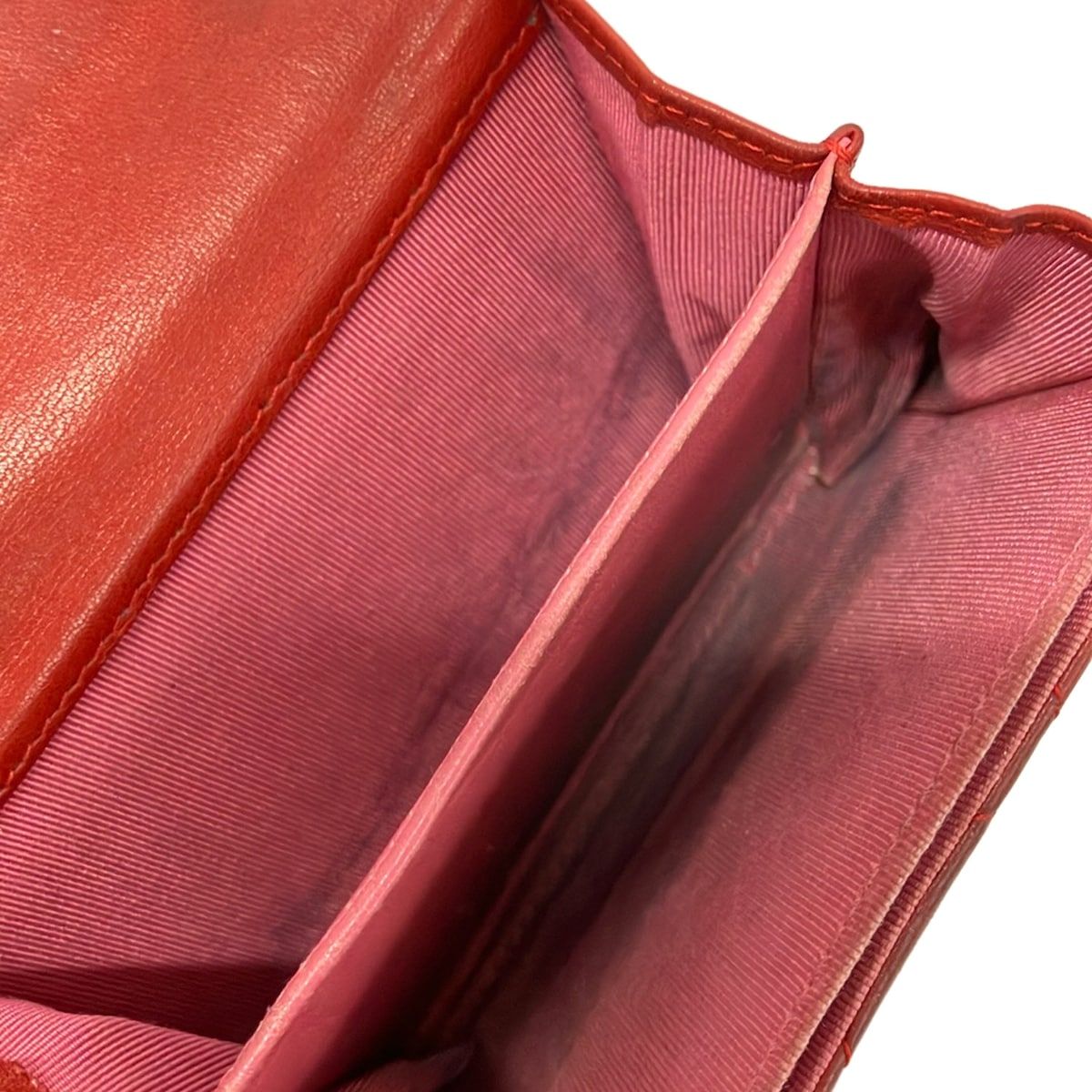 Chanel Coin Purse Quilted Red Lambskin — view 3