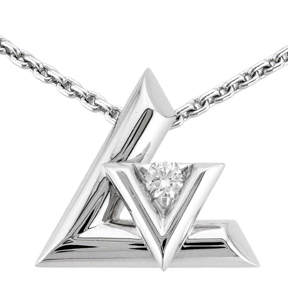 Louis Vuitton LV Volt One Necklace 18k White Gold Diamond