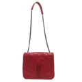 Saint Laurent Niki Chain Shoulder Bag Back Red Leather