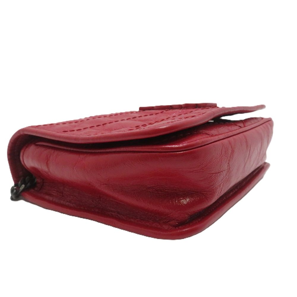 Saint Laurent Niki Chain Shoulder Bag Back Red Leather — view 7