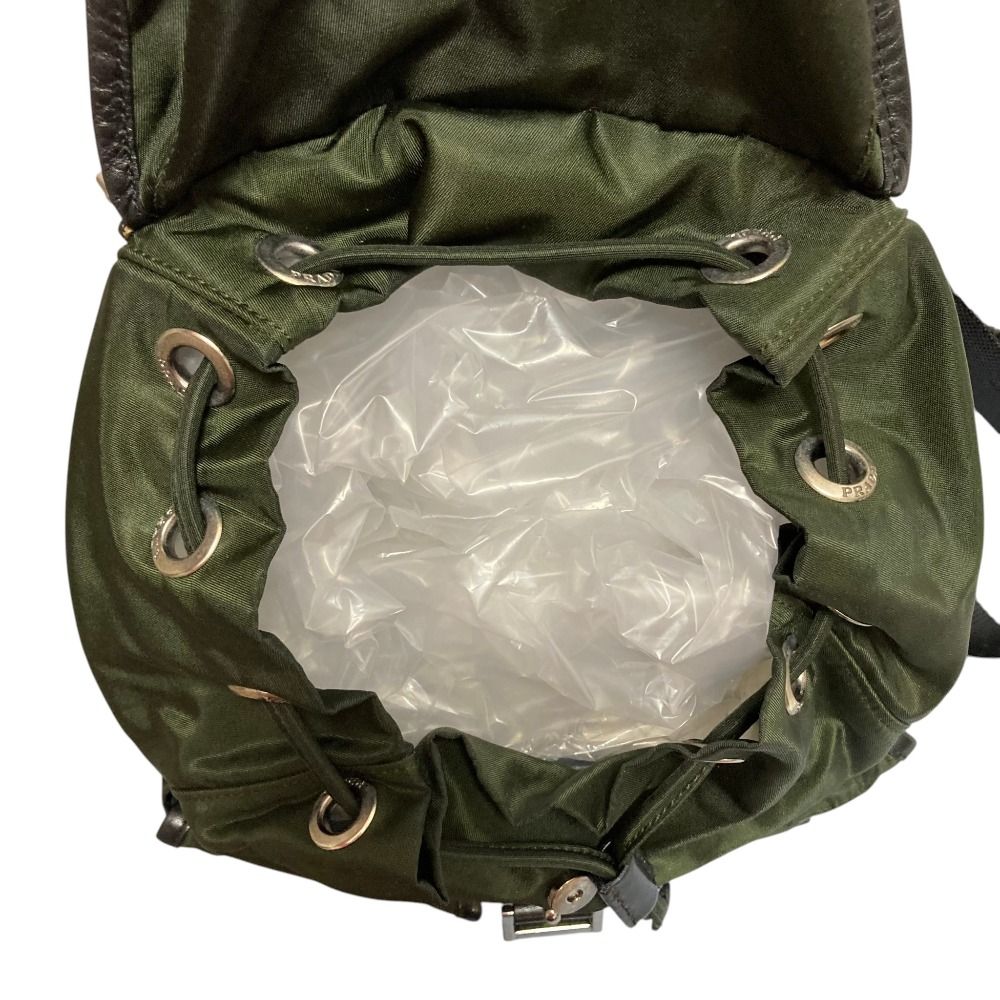 Prada Nylon Backpack Green Black — view 8