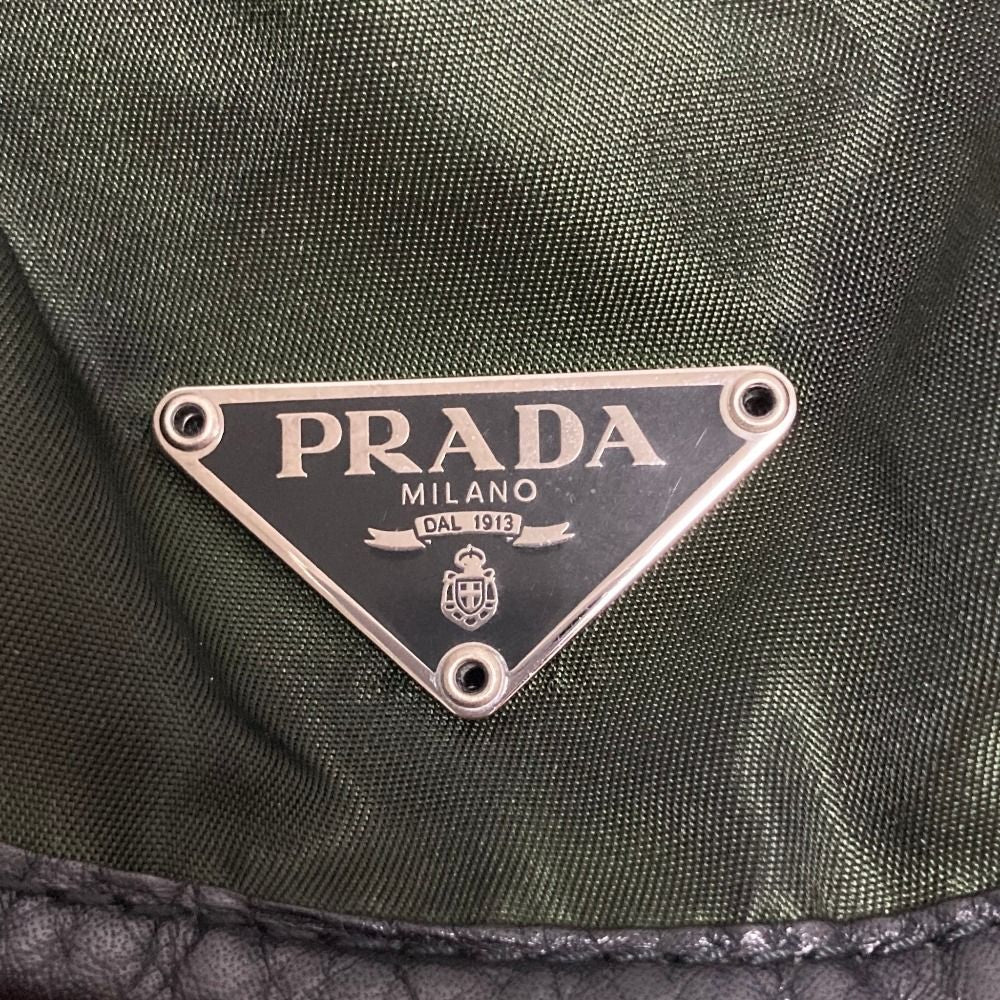 Prada Nylon Backpack Green Black — view 7