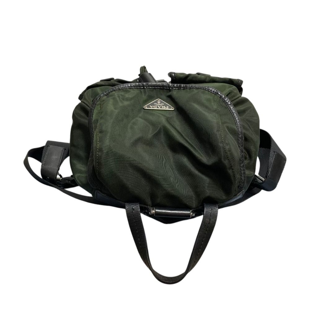 Prada Nylon Backpack Green Black — view 5