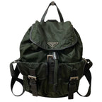 Prada Nylon Backpack Green Black