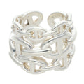 Hermes Chaine D'ancre Enchainee GM Silver Ring