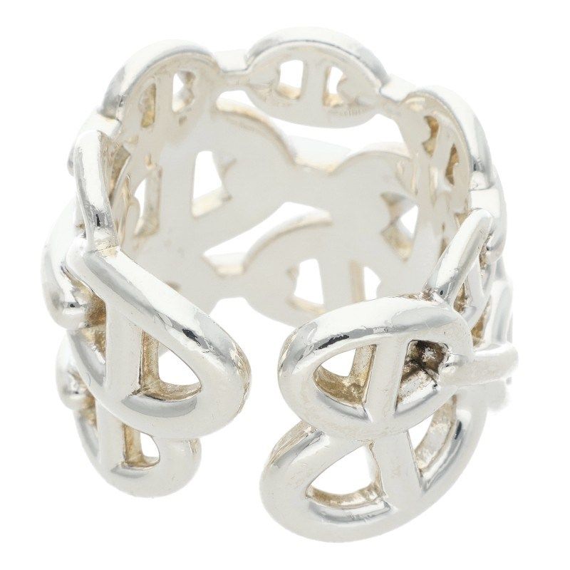 Hermes Chaine D'ancre Enchainee GM Silver Ring — view 2