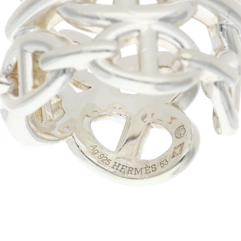 Hermes Chaine D'ancre Enchainee GM Silver Ring — view 3