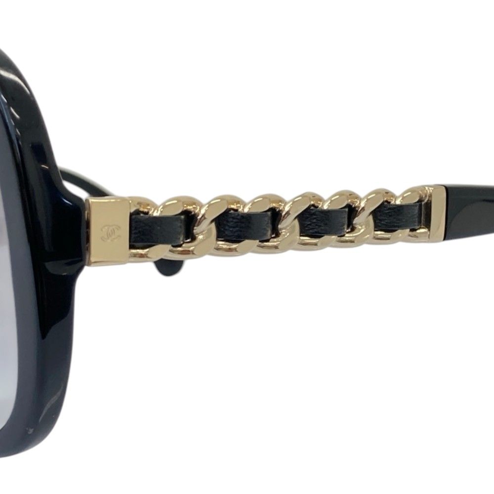 Chanel Chain Motif Temple Sunglasses Black Eyewear — view 7