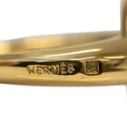 Hermes Horsebit Design Scarf Ring Gold Colored — view 7