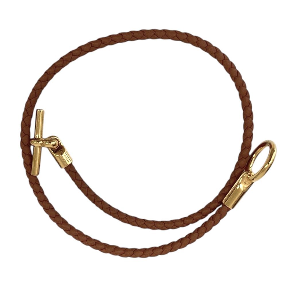 Hermes Glenan Double Tour Leather Bracelet Brown — view 7