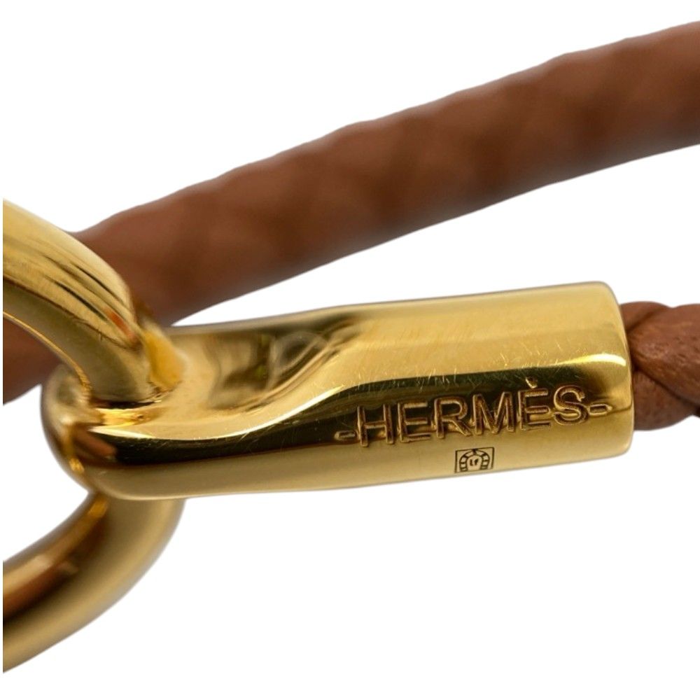 Hermes Glenan Double Tour Leather Bracelet Brown — view 8