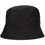 Prada Triangle Plate Nylon Bucket Hat — view 2