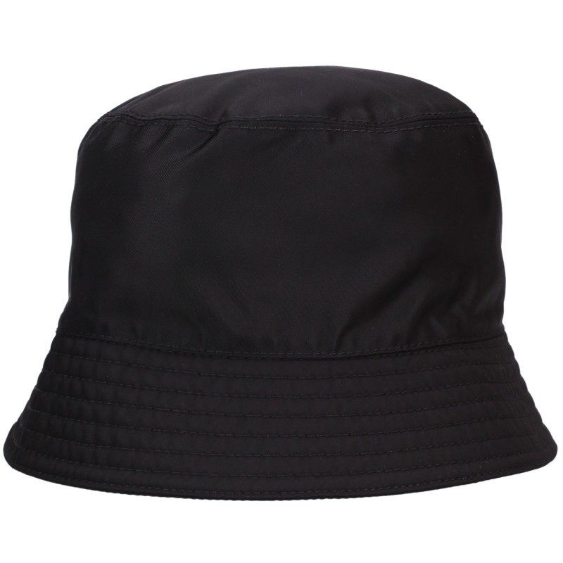 Prada Triangle Plate Nylon Bucket Hat — view 2