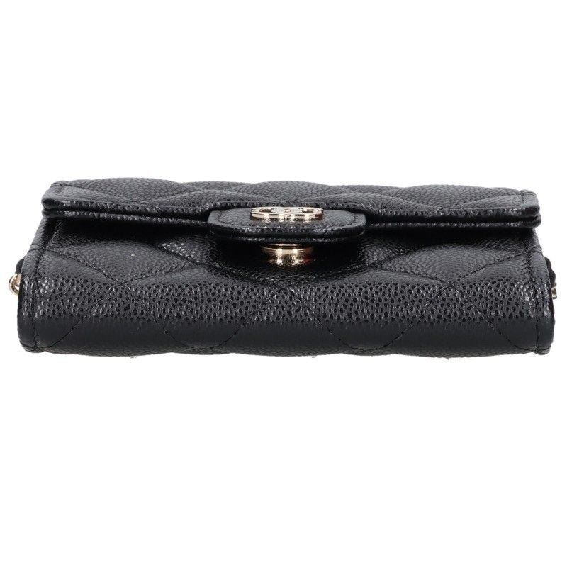Chanel Quilted Caviar Leather Chain Wallet Shoulder Bag — view 4