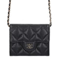 Chanel Quilted Caviar Leather Chain Wallet Shoulder Bag