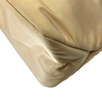 Prada Re-Nylon Tote Shoulder Bag 2-Way Triangular Nylon Leather Beige — view 4