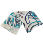 Chanel Shawl Silk White Scarf — view 4