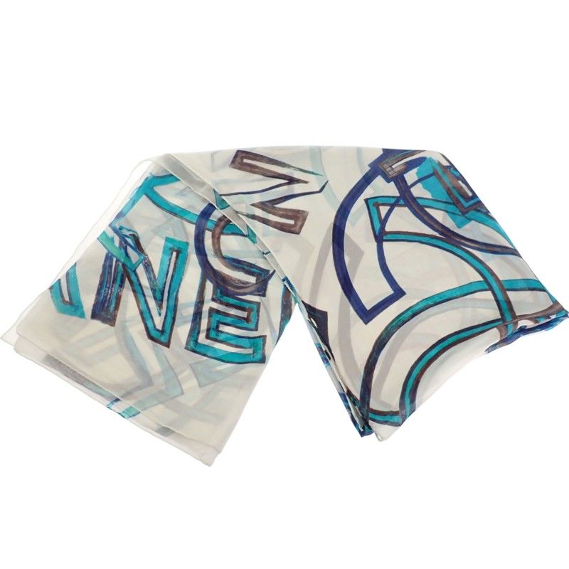 Chanel Shawl Silk White Scarf — view 4