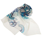 Chanel Shawl Silk White Scarf — view 5