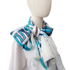 Chanel Shawl Silk White Scarf — view 7