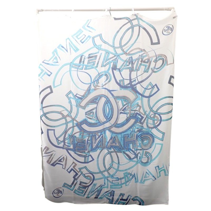 Chanel Shawl Silk White Scarf — view 2