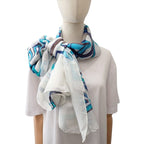Chanel Shawl Silk White Scarf — view 6