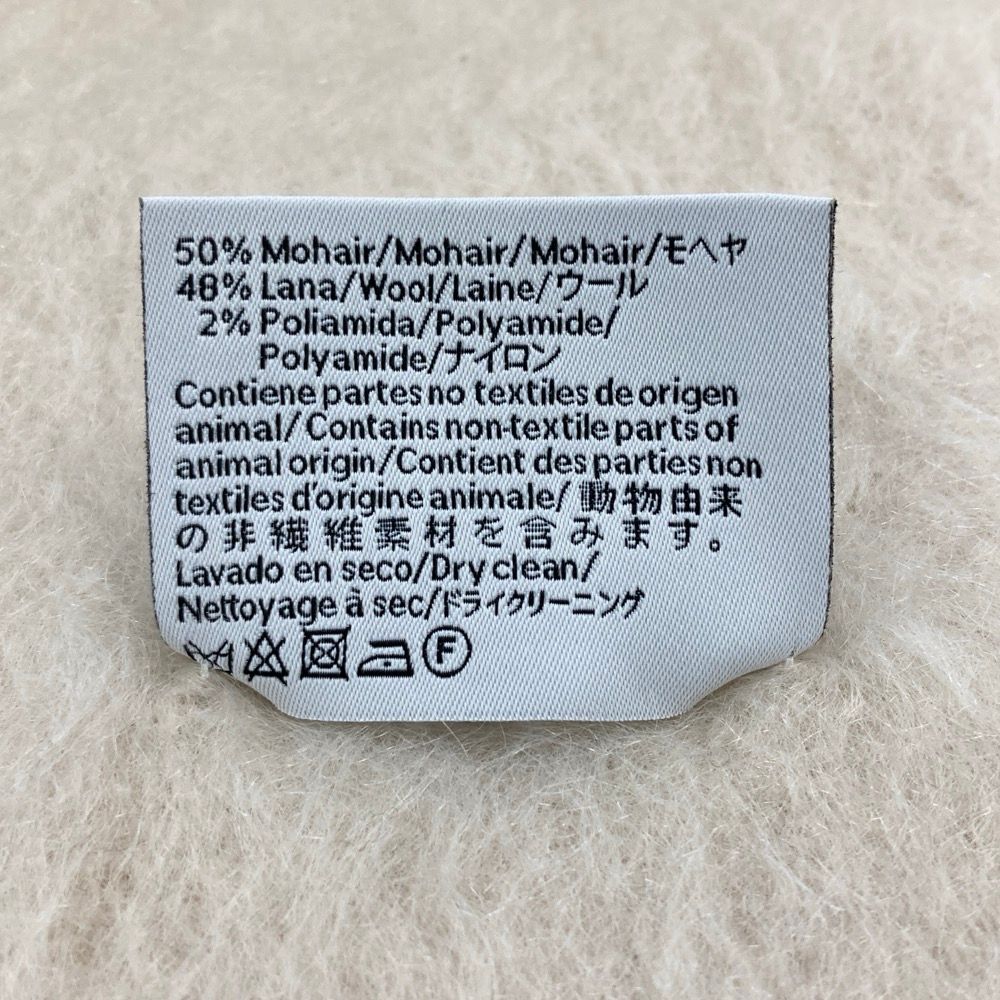 Loewe Anagram Patch Mohair Shaggy Scarf Off White — view 7