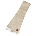 Loewe Anagram Patch Mohair Shaggy Scarf Off White — view 5