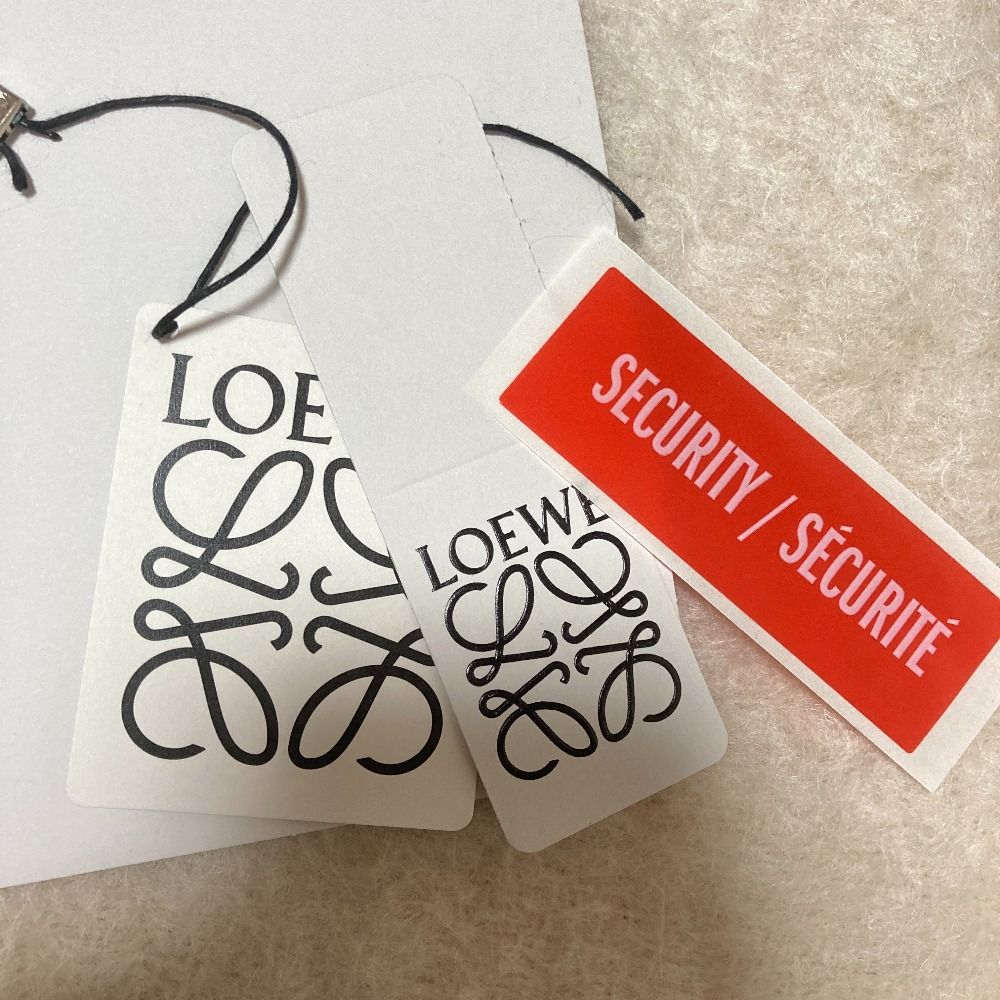 Loewe Anagram Patch Mohair Shaggy Scarf Off White — view 8