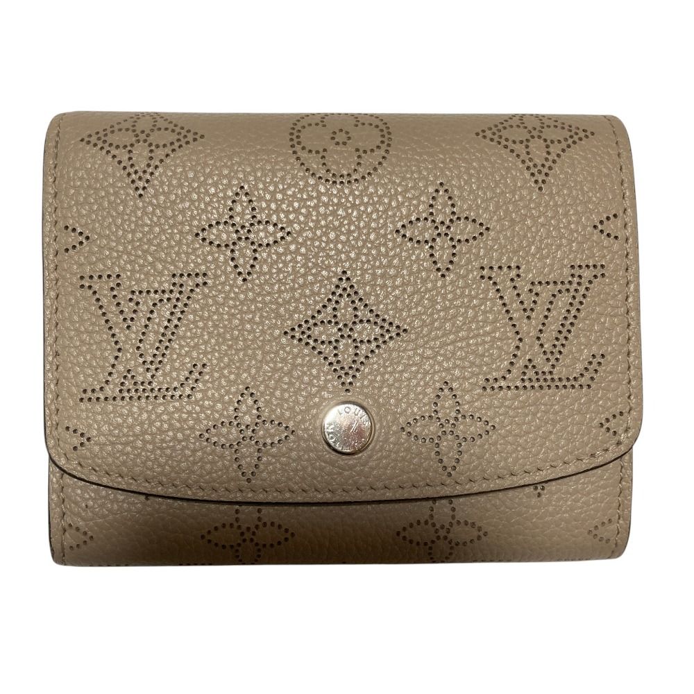 Louis Vuitton Mahina Portefeuille Iris Compact Wallet Bifold Greige