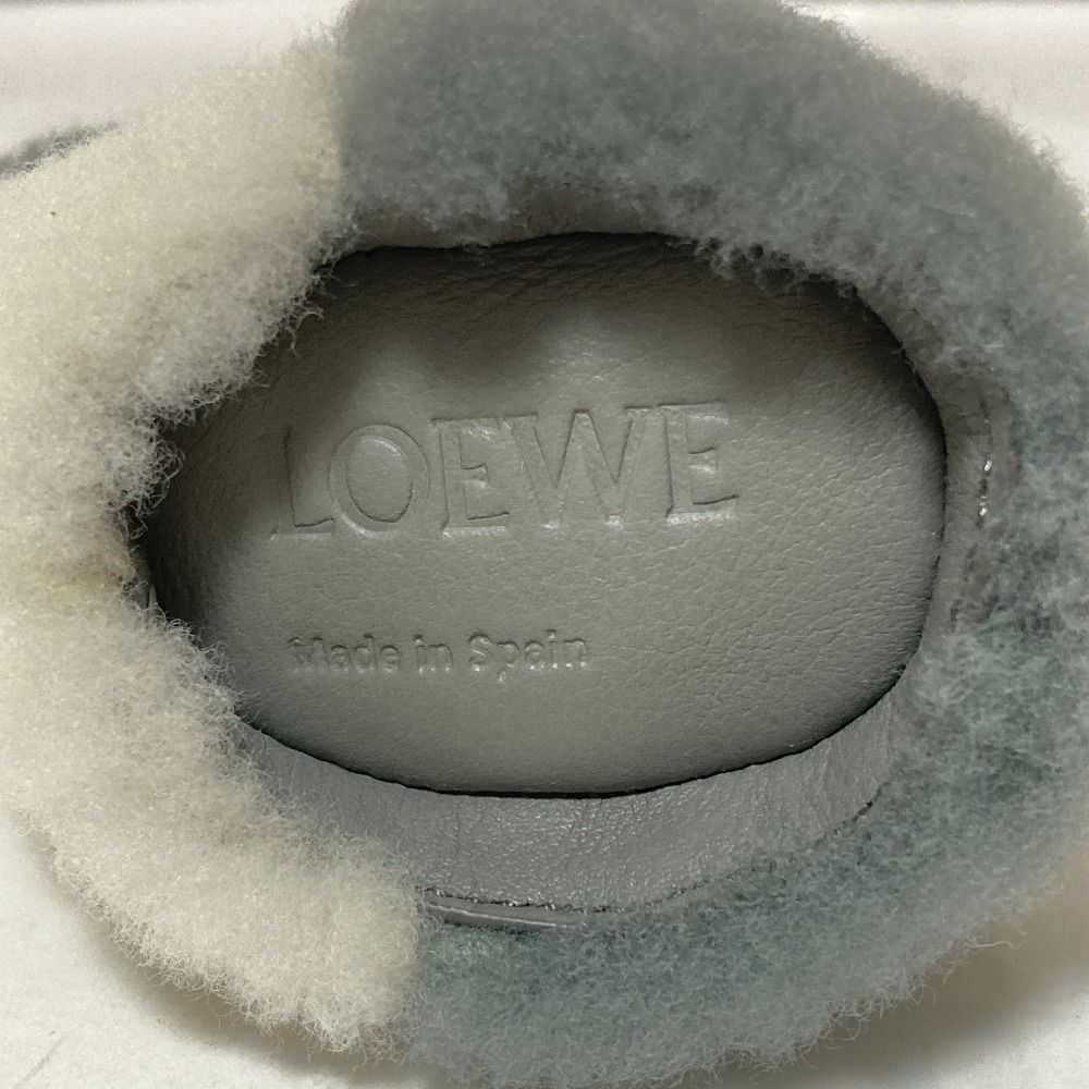 Loewe Shearling Bunny Charm Coin Purse Gray White — view 6