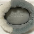 Loewe Shearling Bunny Charm Coin Purse Gray White — view 6