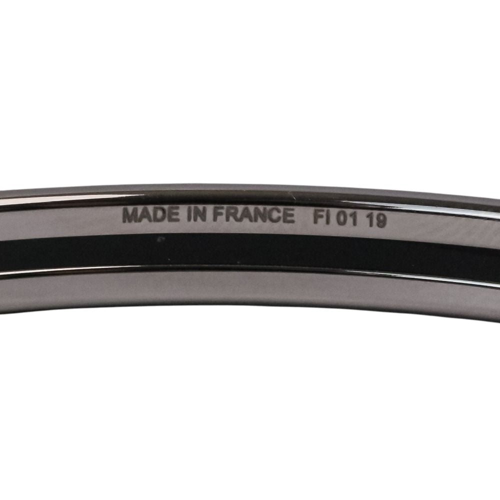 Hermes Uni Enamel Bracelet Bangle Silver Colored Blue — view 7