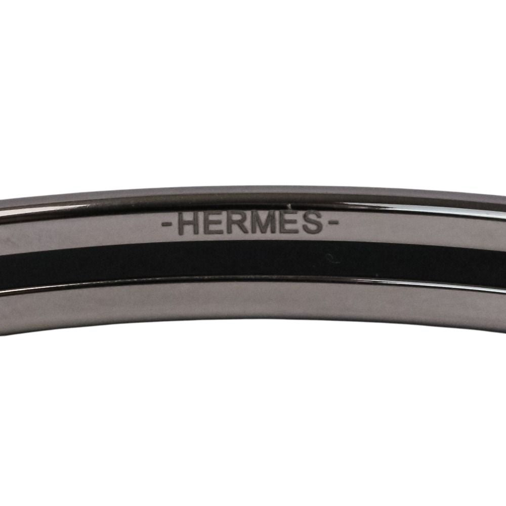 Hermes Uni Enamel Bracelet Bangle Silver Colored Blue — view 8