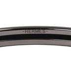 Hermes Uni Enamel Bracelet Bangle Silver Colored Blue — view 8