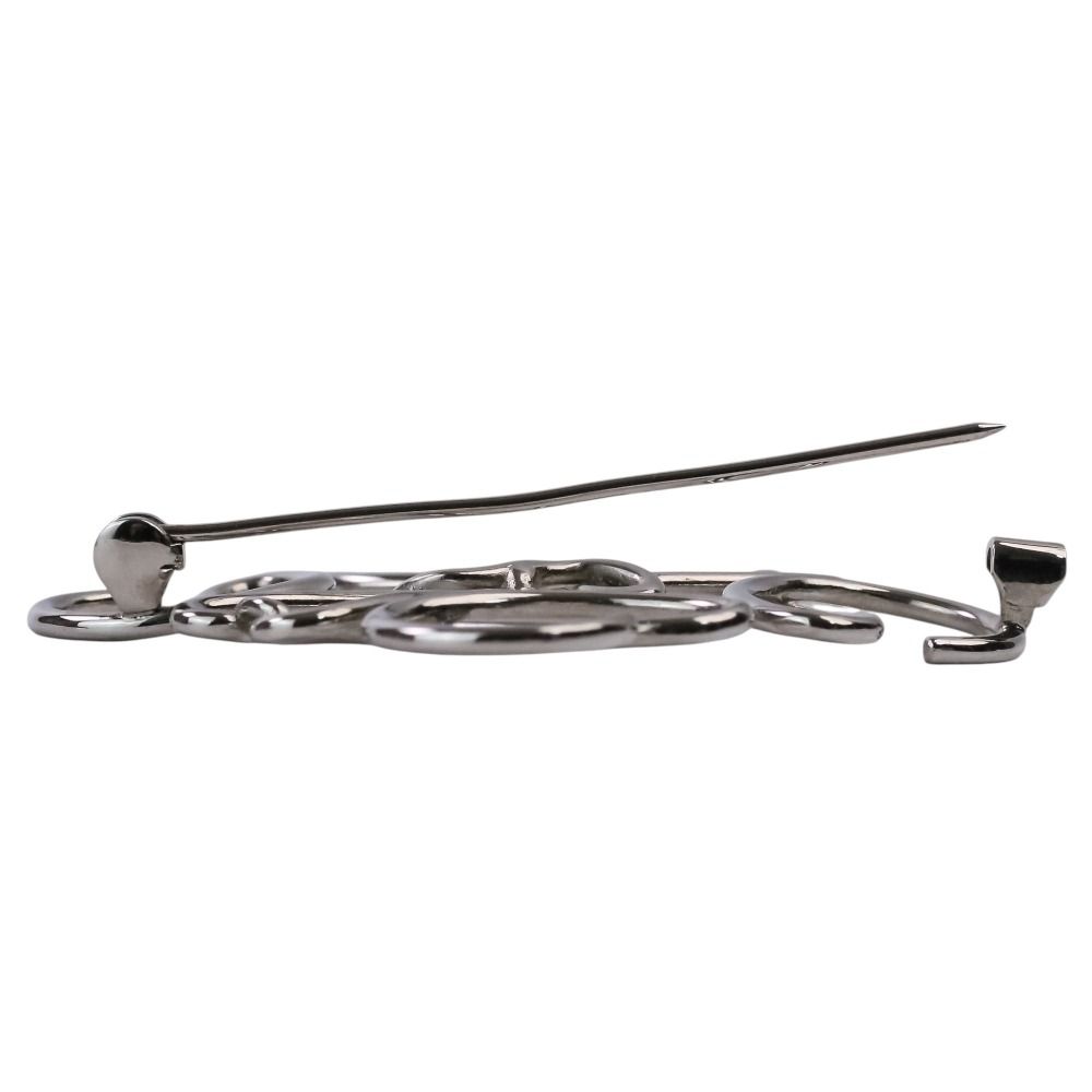 Loewe Anagram Brooch Silver Colored — view 8