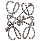 Loewe Anagram Brooch Silver Colored — view 3