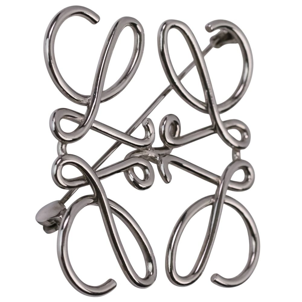 Loewe Anagram Brooch Silver Colored — view 3