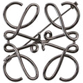 Loewe Anagram Brooch Silver Colored